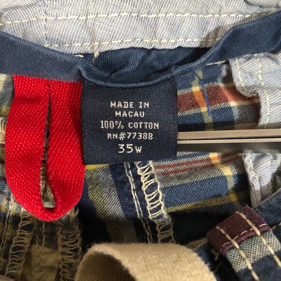 J. Crew Shorts Mens 35 Plaid Chino Drawstring Flat Front Preppy Outdoor Casual - Picture 3 of 9